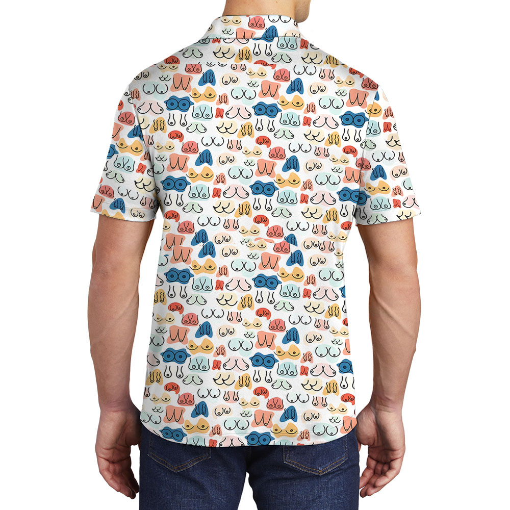 Funny Ladies Chest Men's Polo Shirt