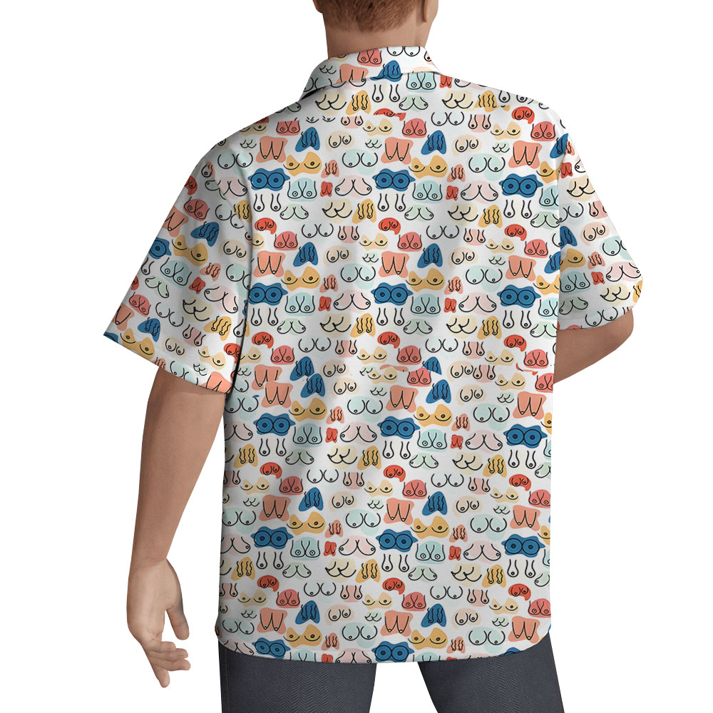 Lady Chest Hawaiian Shirt For Men