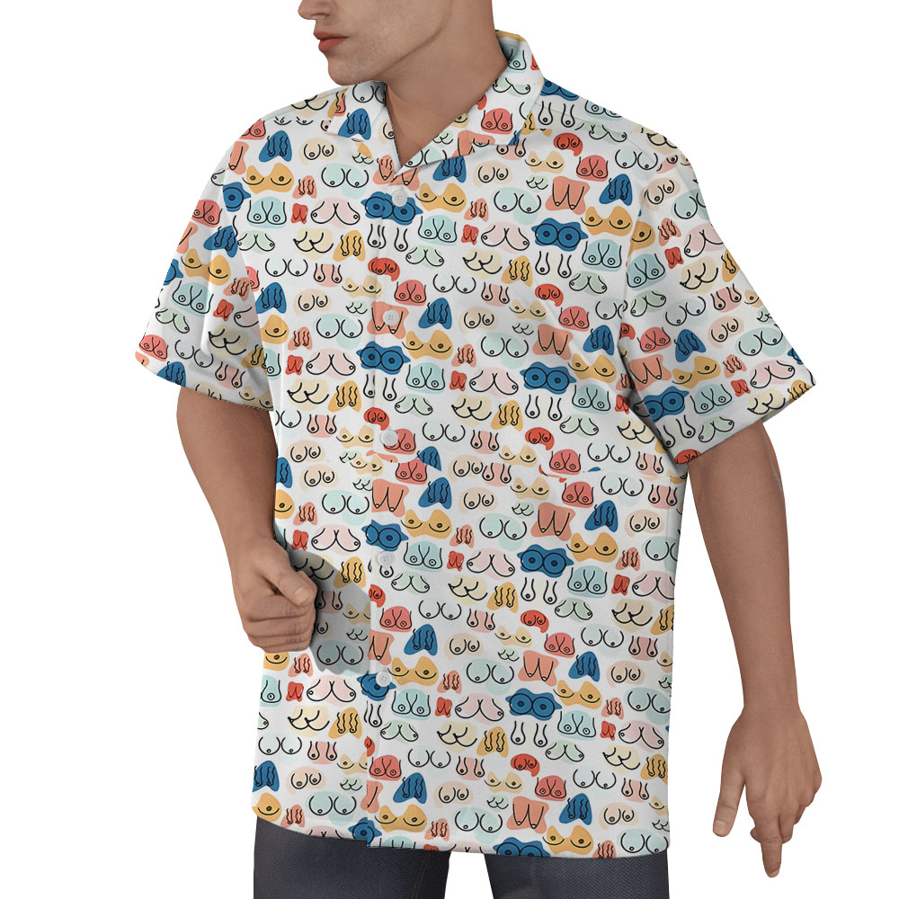 Lady Chest Hawaiian Shirt For Men