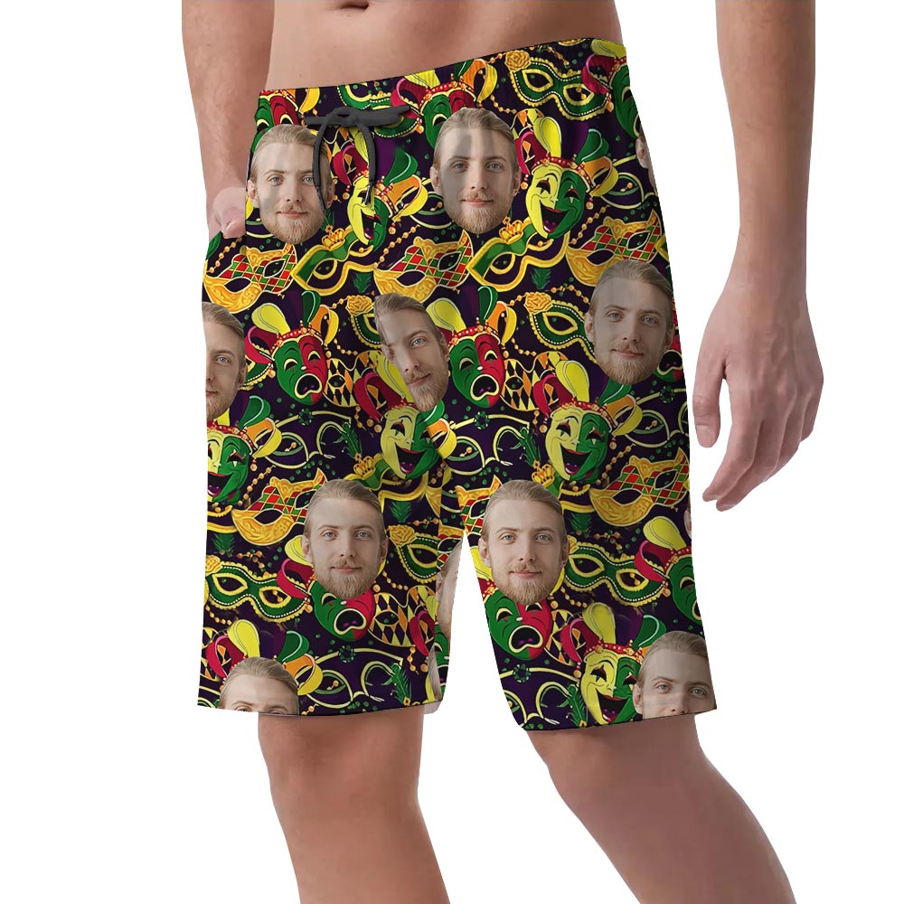 Personalized Mardi Gras Hawaiian Shorts For Men