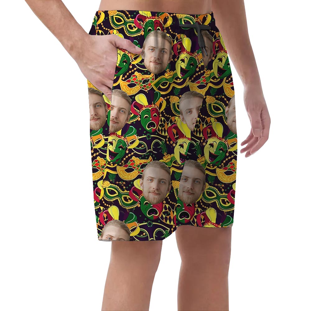 Personalized Mardi Gras Hawaiian Shorts For Men