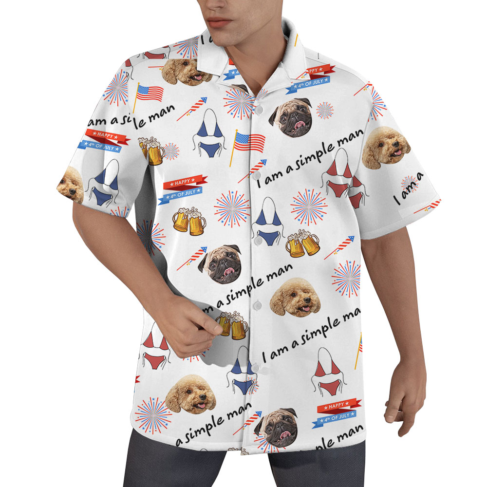 Funny Simple Man 4th Of July Hawaiian Shirt - variant image 1