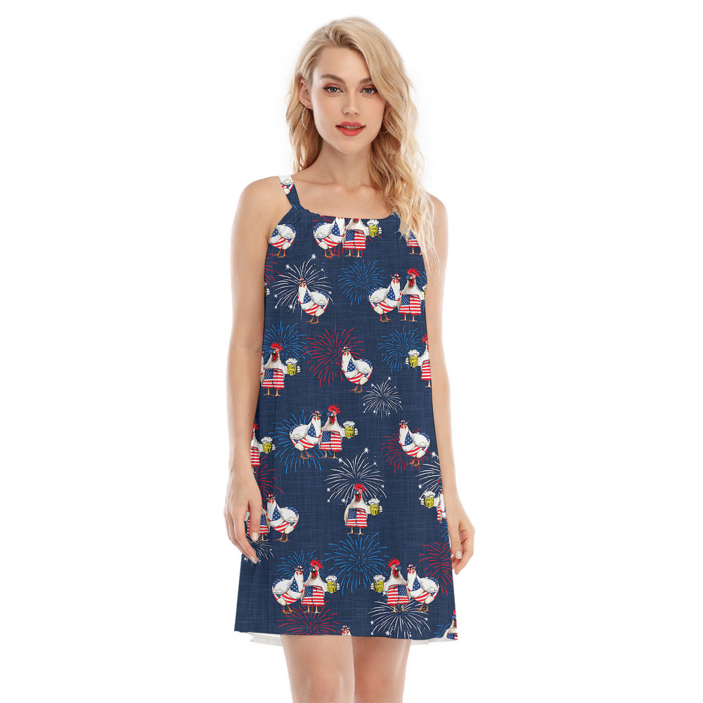 4th Of July Chicken Independence Day Cami Dress - variant image 1