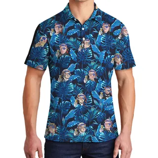 Happy Independence Day Tropical Men's Polo Shirt