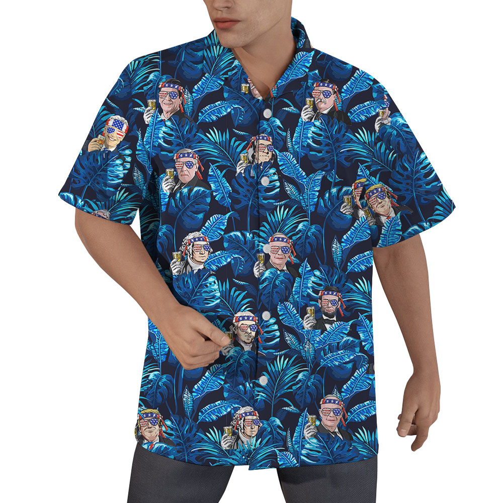 Cool 4th Of July Tropical Hawaiian Shirt For Men - variant image 1