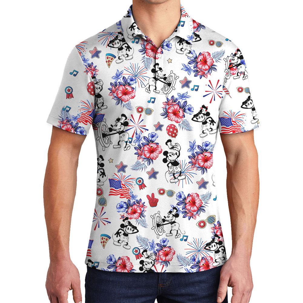 Steamboat Willie Mickey Men's Polo Shirt - variant image 1