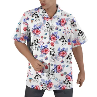 Mickey Mouse Steamboat Willie 4th Of July Hawaiian Shirt