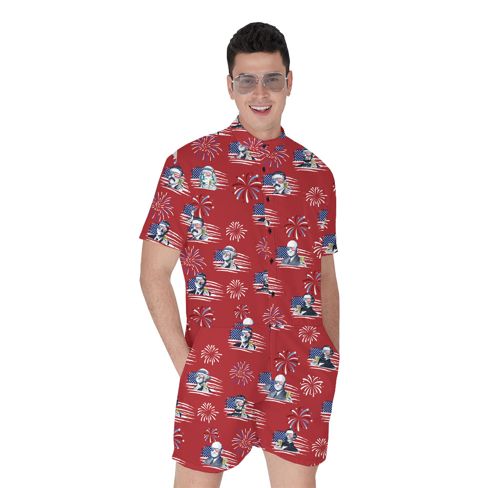 Unique Beer Cheer 4th Of July Men's Romper - variant image 1