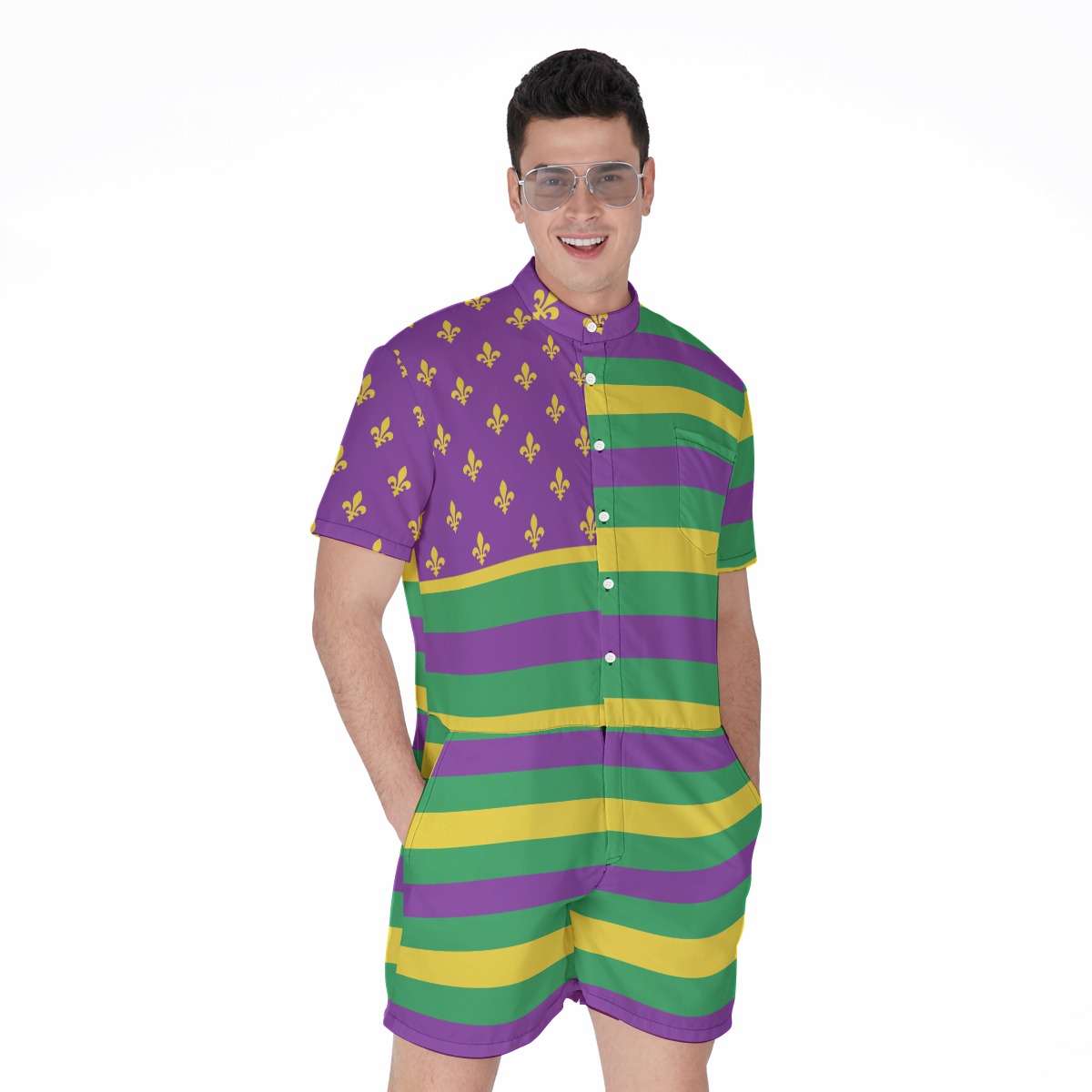 Mardi Gras Men's Romper - variant image 1