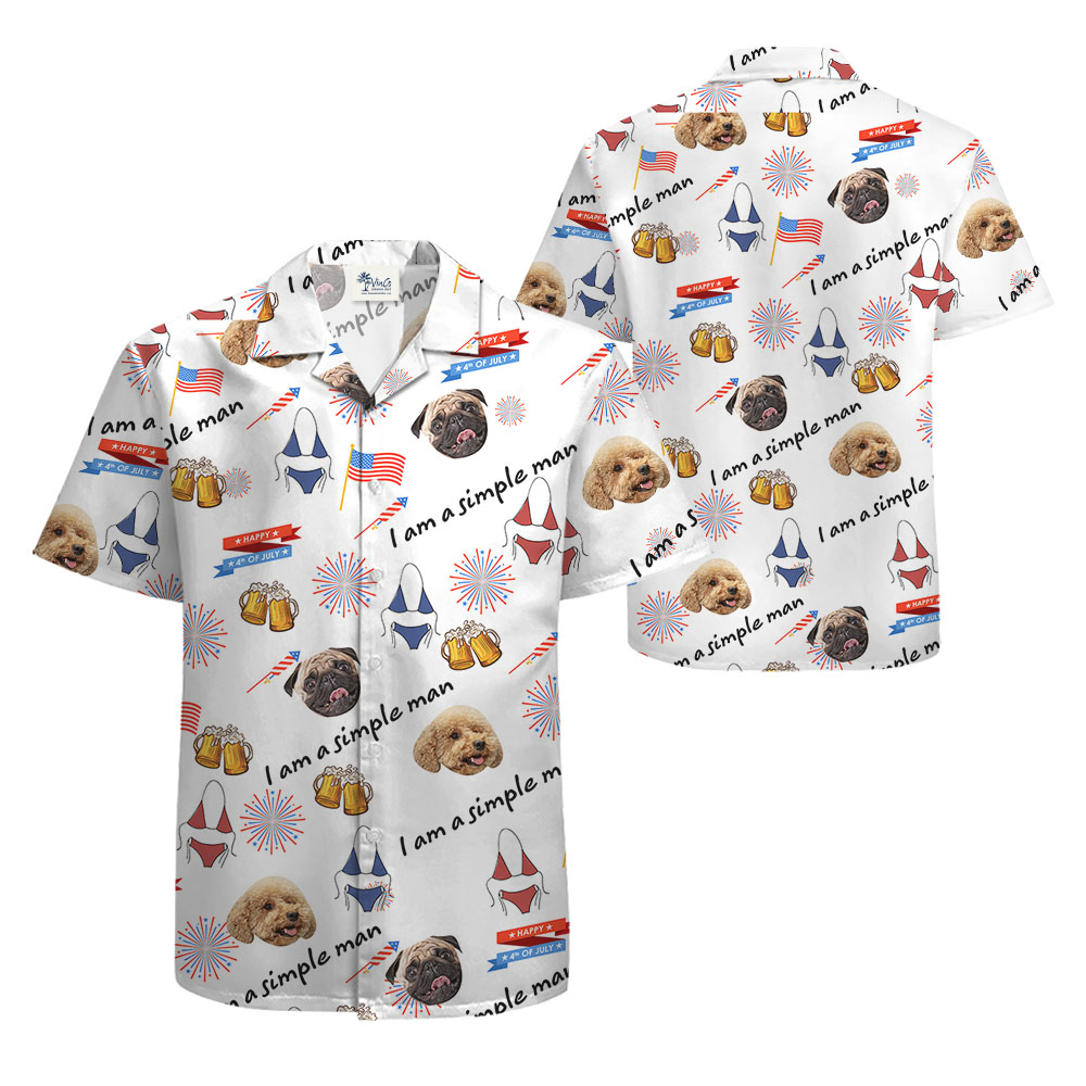 Funny Simple Man 4th Of July Hawaiian Shirt