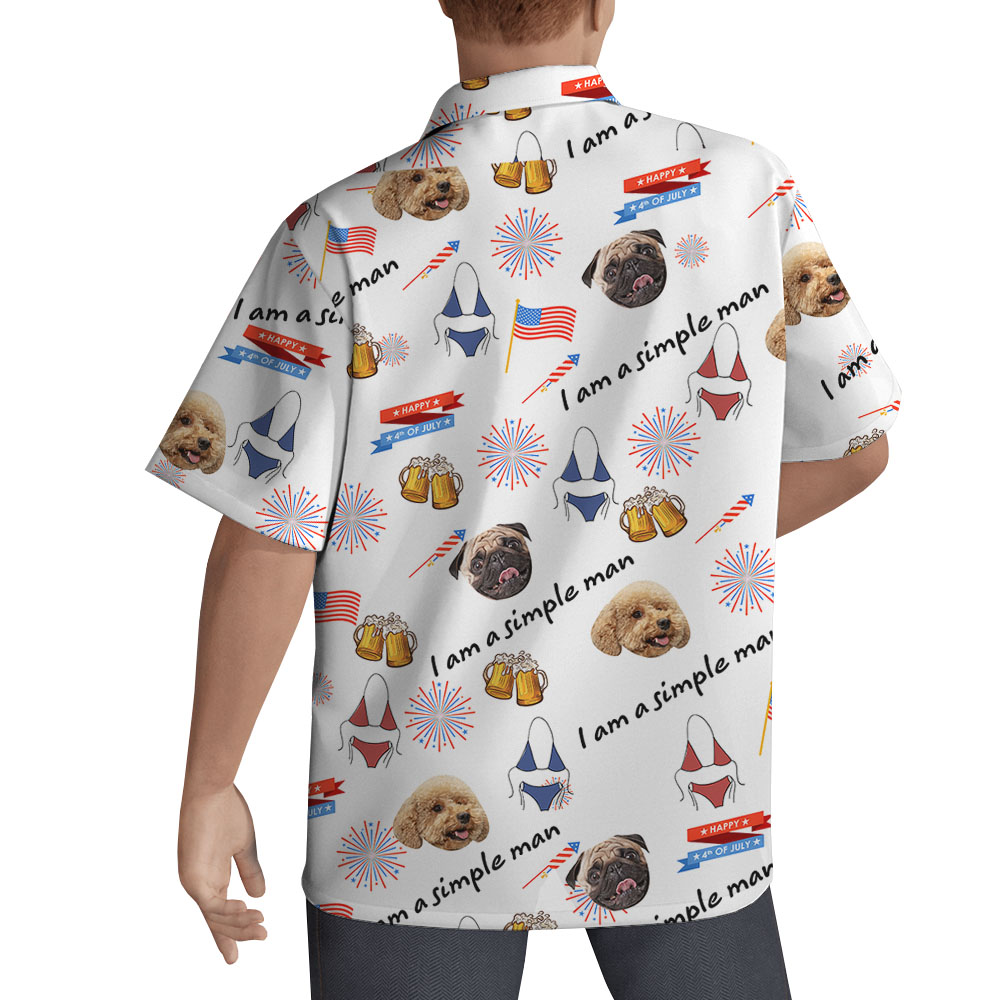 Funny Simple Man 4th Of July Hawaiian Shirt