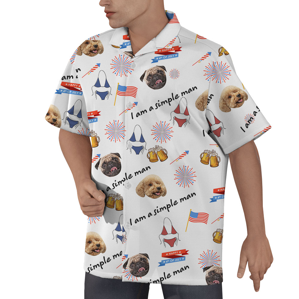 Funny Simple Man 4th Of July Hawaiian Shirt