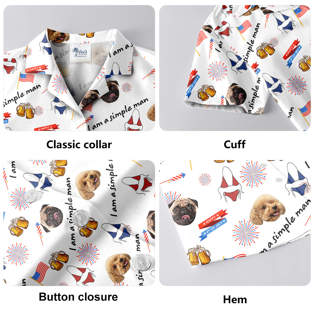 Funny Simple Man 4th Of July Hawaiian Shirt