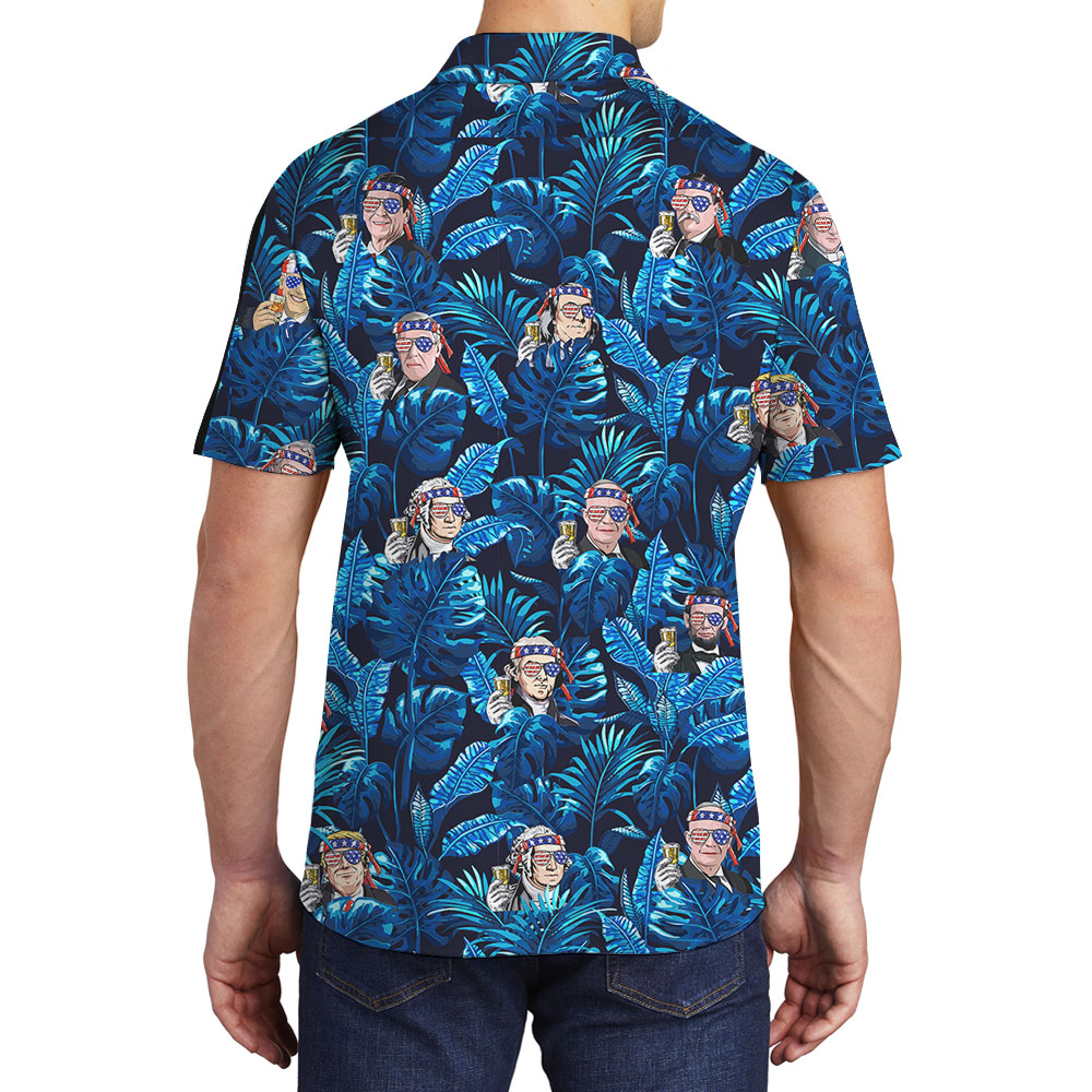 Happy Independence Day Tropical Men's Polo Shirt