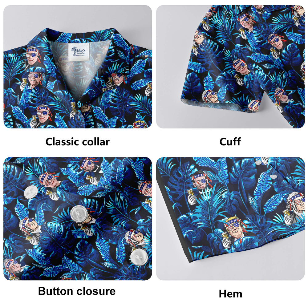 Cool 4th Of July Tropical Hawaiian Shirt For Men