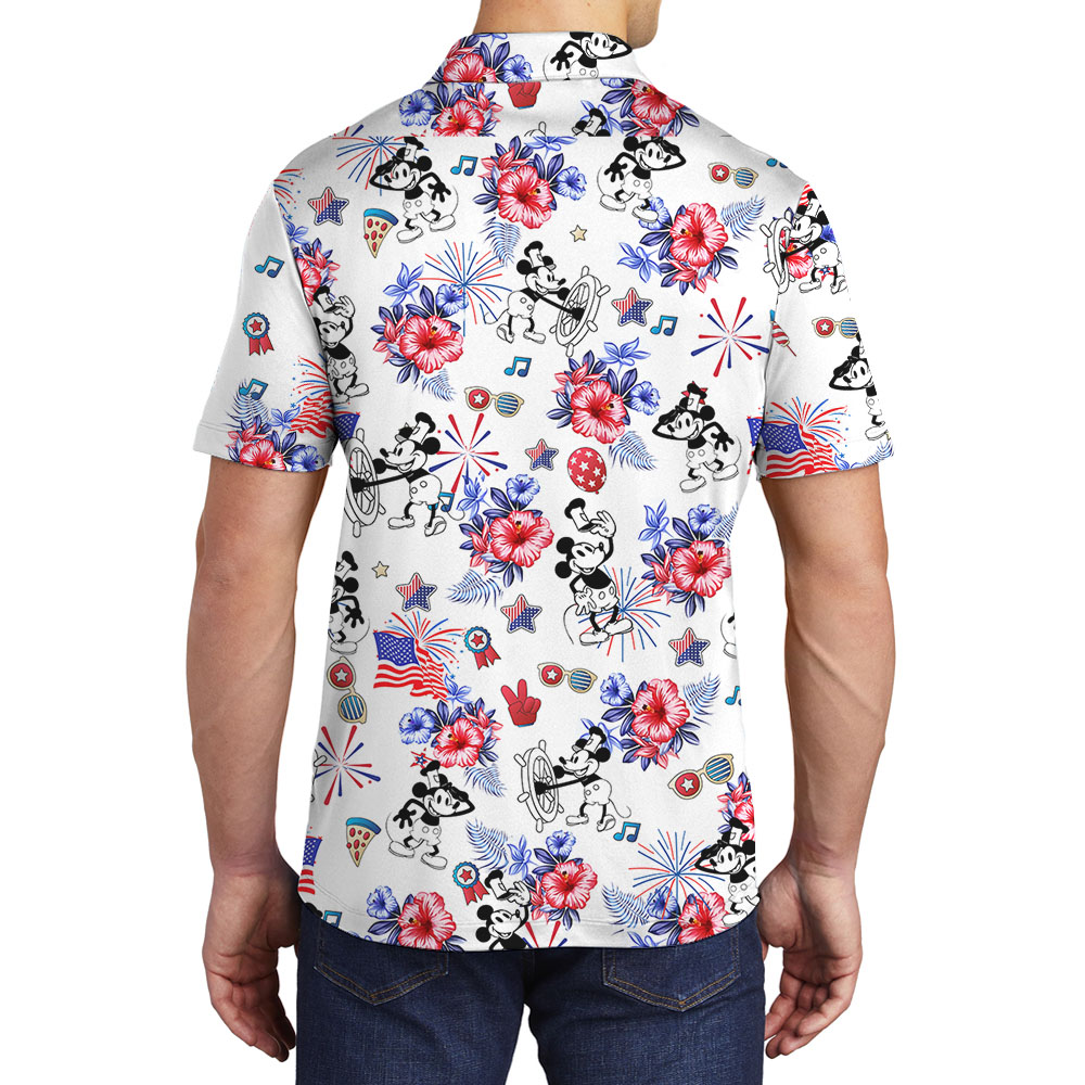 Steamboat Willie Mickey Men's Polo Shirt