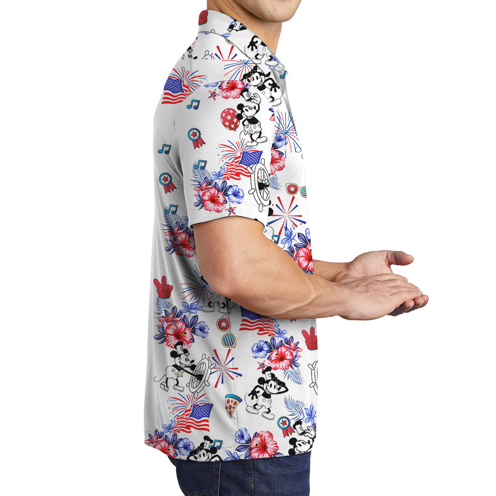 Steamboat Willie Mickey Men's Polo Shirt