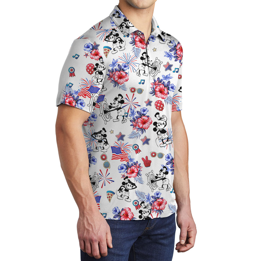 Steamboat Willie Mickey Men's Polo Shirt