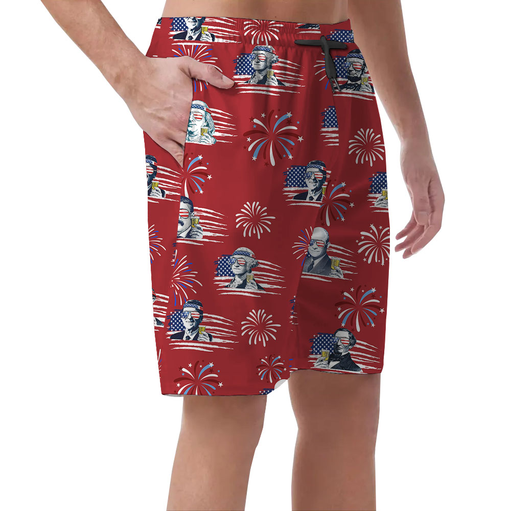 Cool Happy Independence Day Men's Shorts