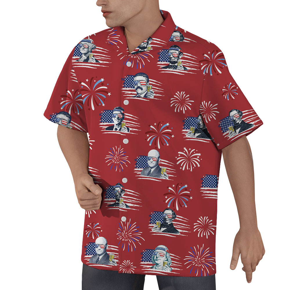 4th Of July Beer Cheer Hawaiian Shirt For Men
