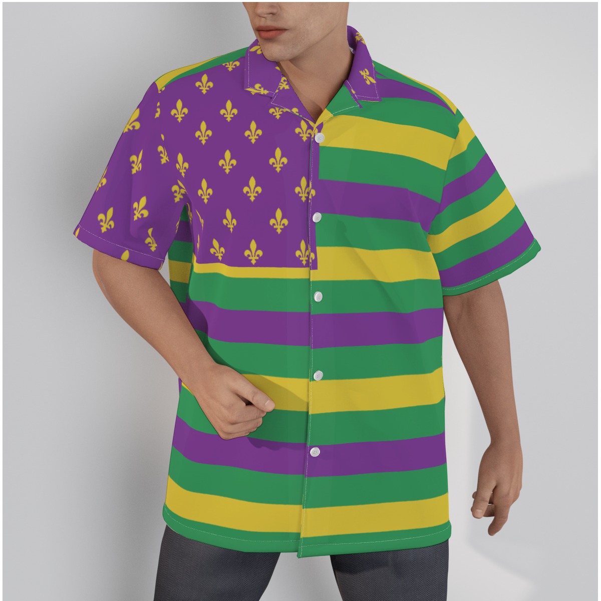 Mardi Gras Hawaiian Shirt For Men - variant image 1
