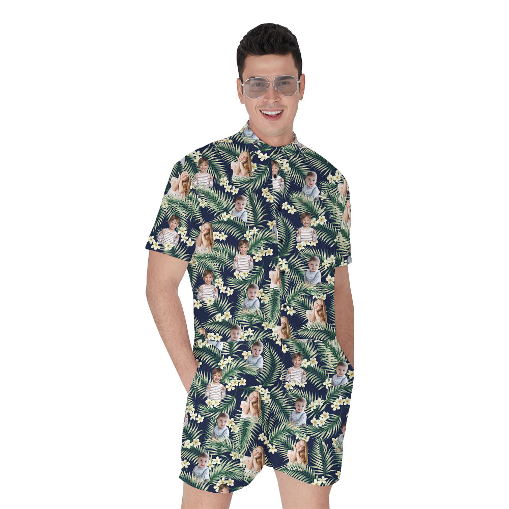 Unique Custom Multiple Photos Male Romper - variant image 1