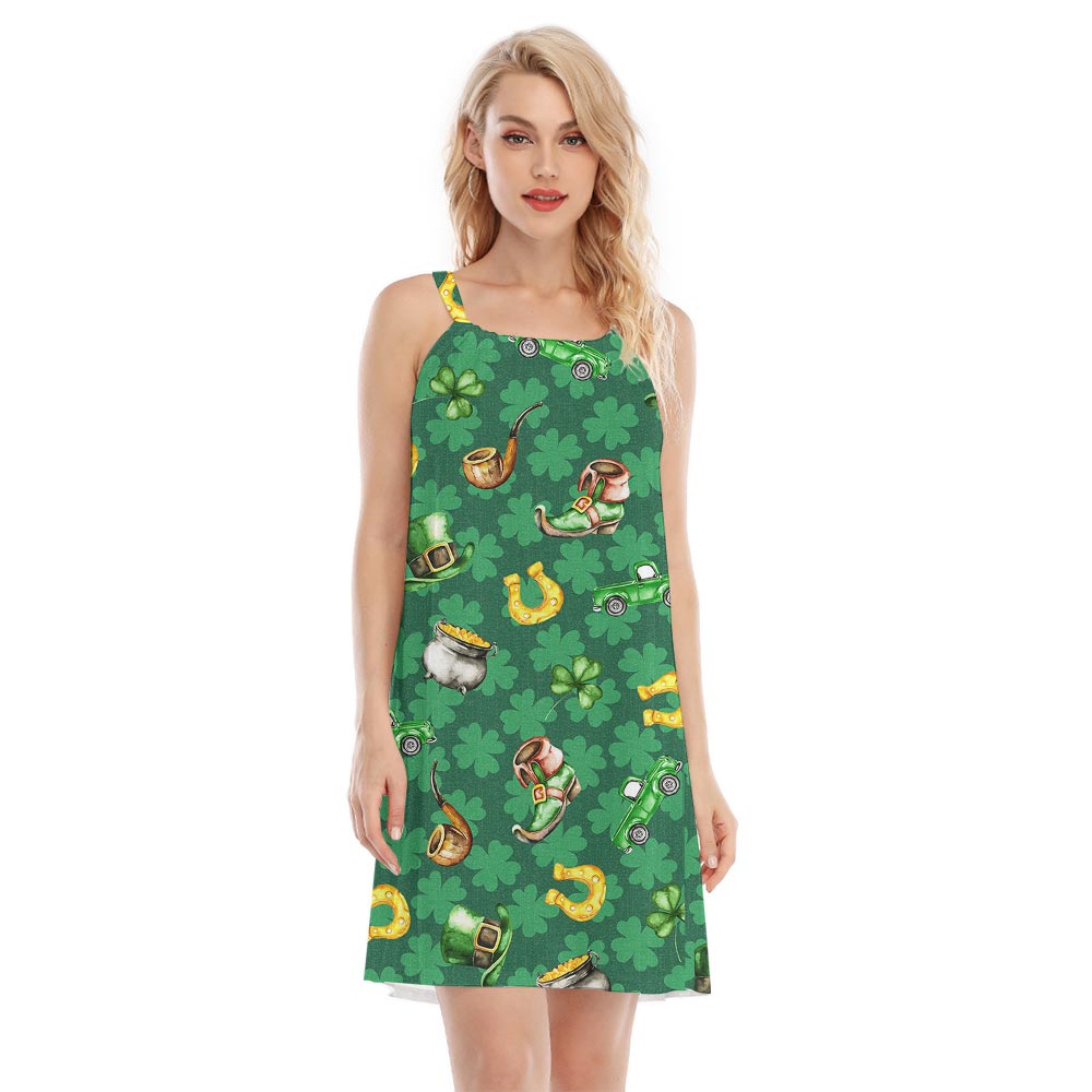 Pretty Saint Patrick Day Luck Charm Hawaiian Dress For Women - variant image 1