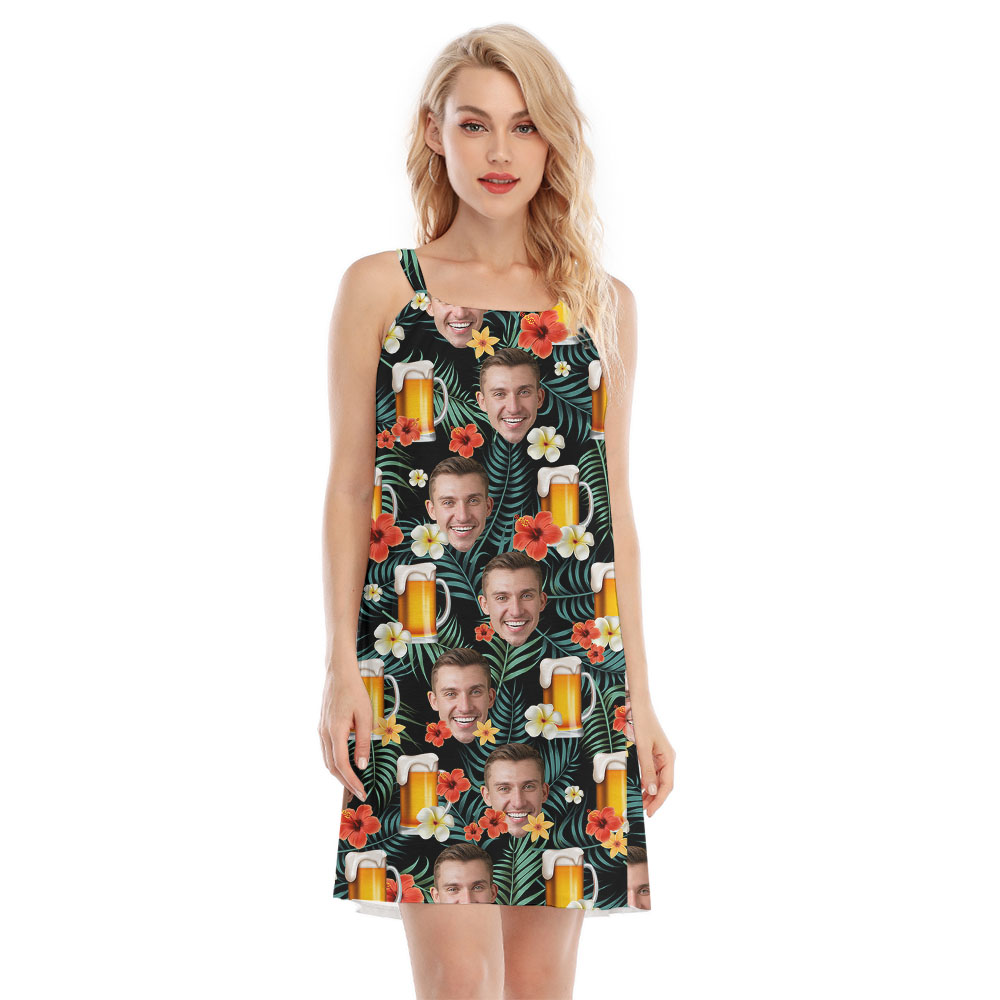 Matching Custom Face Cami Beer Dress With Photos - variant image 1