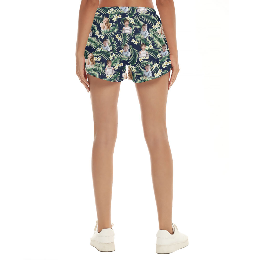 Unique Custom Face And Body Women's Hawaiian Shorts