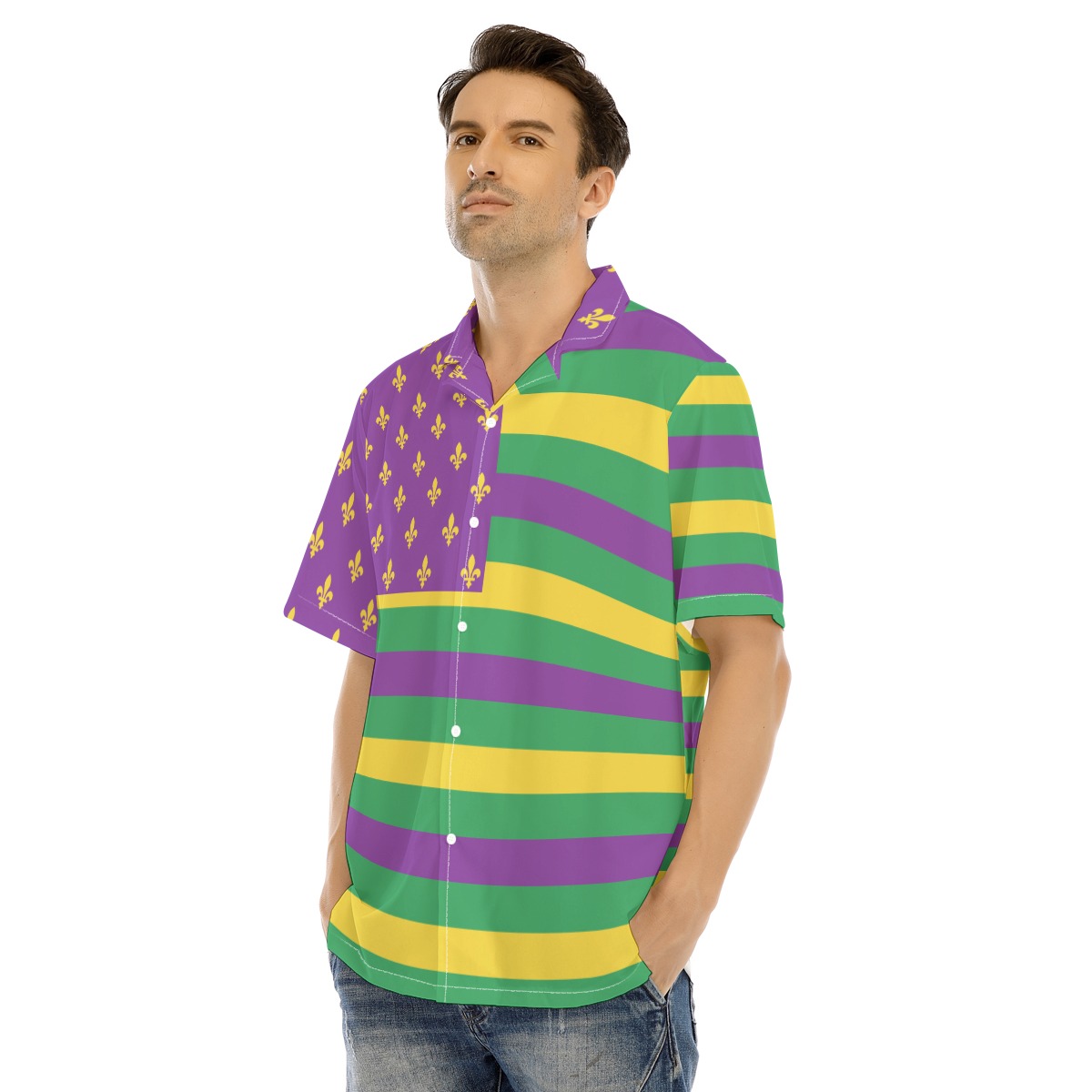 Mardi Gras Hawaiian Shirt For Men
