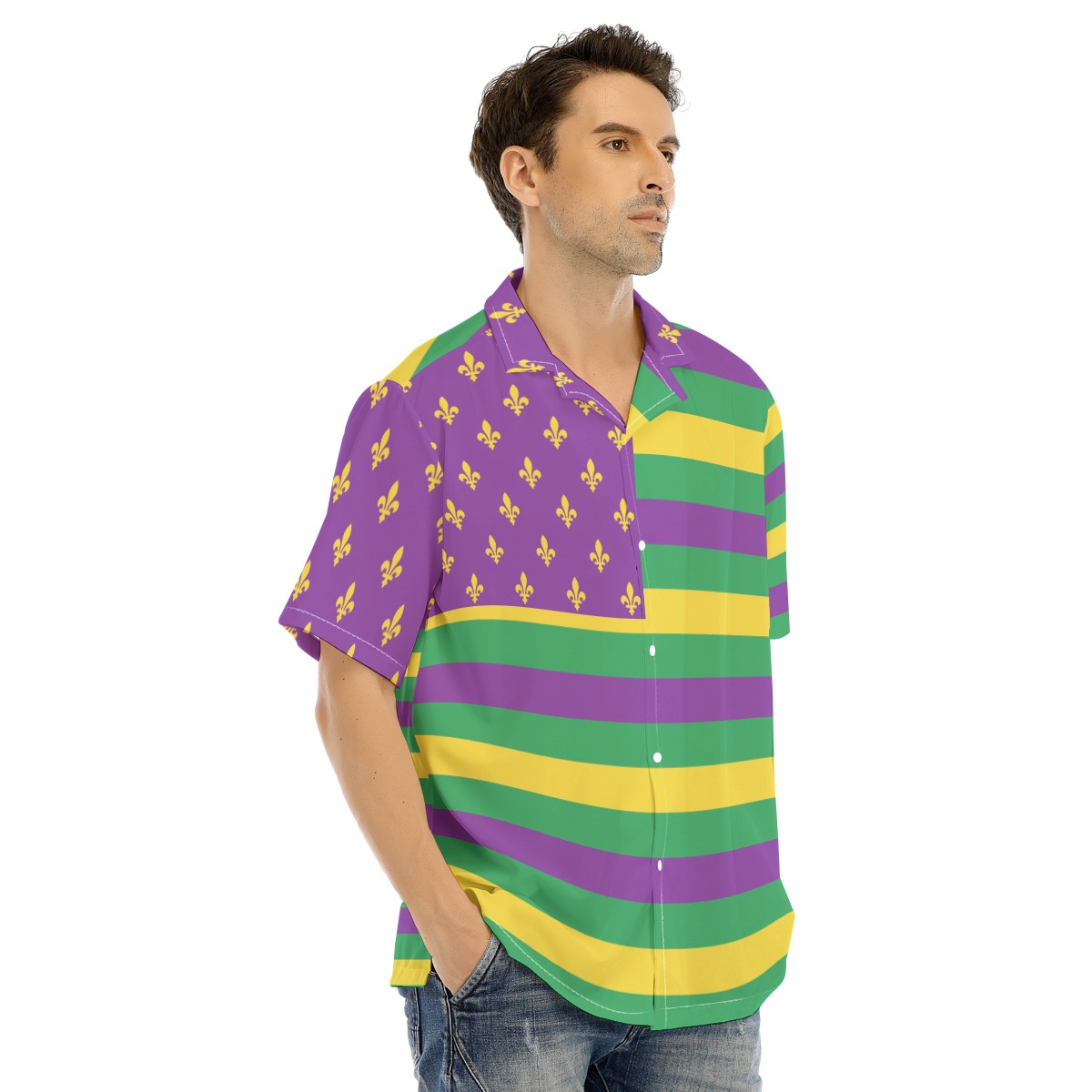 Mardi Gras Hawaiian Shirt For Men