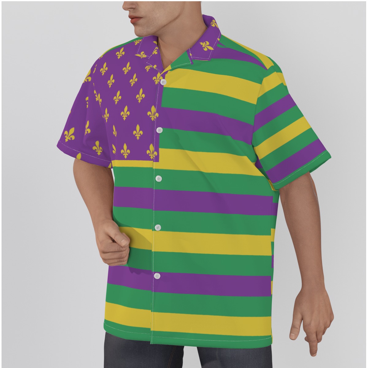 Mardi Gras Hawaiian Shirt For Men