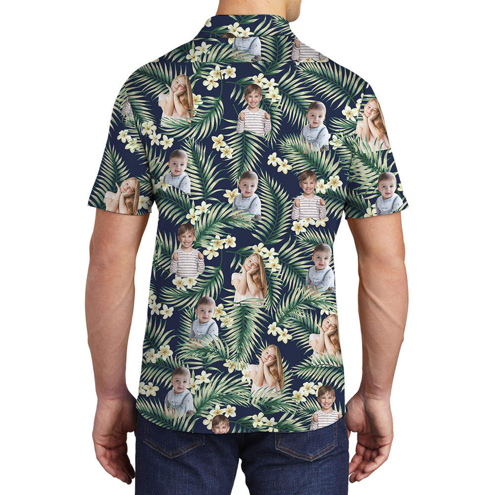 Tropical Men's Polo Shirt With Custom Body