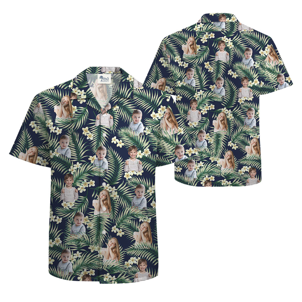 Tropical Hawaiian Button Up Shirt With 3 Faces Or More