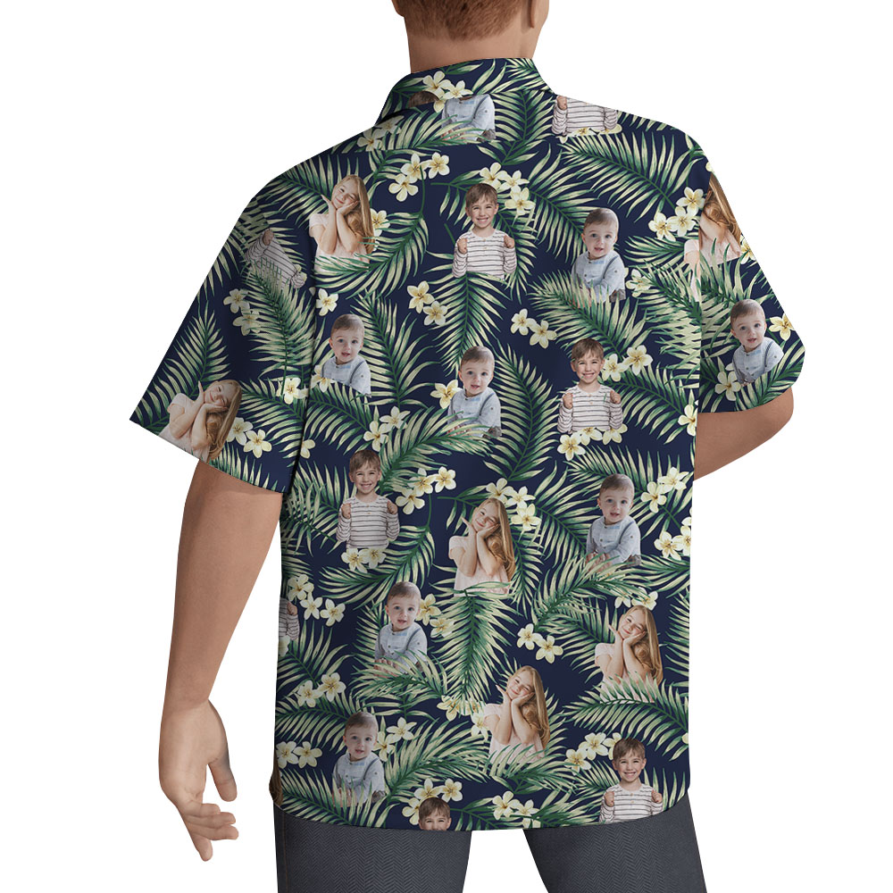 Tropical Hawaiian Button Up Shirt With 3 Faces Or More
