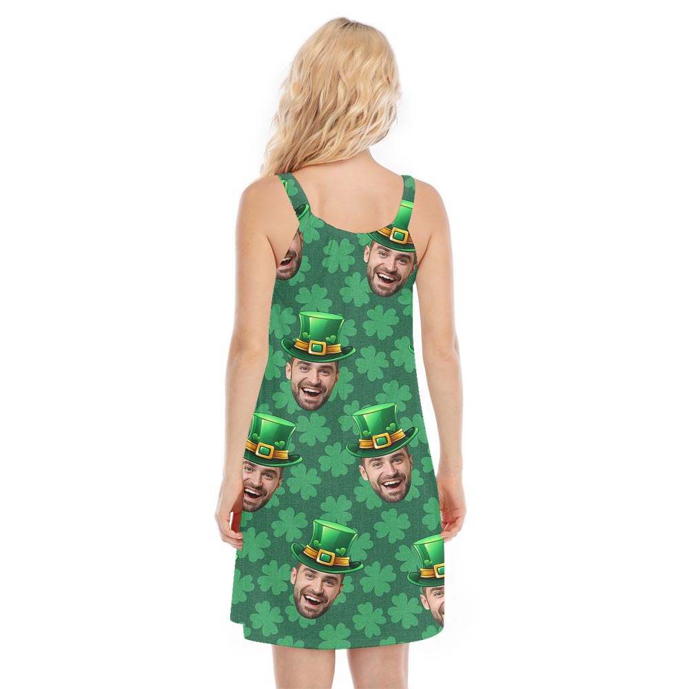 Personalized Women's Hawaiian Dress With Face Luck Charms