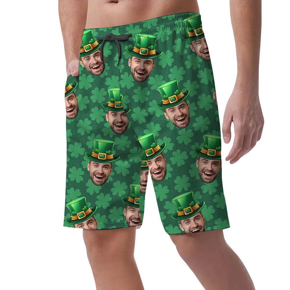 Men's Lucky Charm Hawaiian Shorts With Custom Face