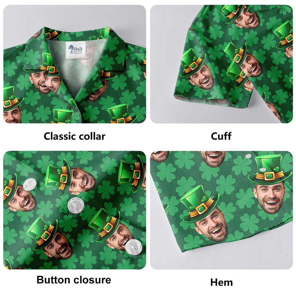 Lucky Charm Custom Face Hawaiian Shirt For St Patrick Day