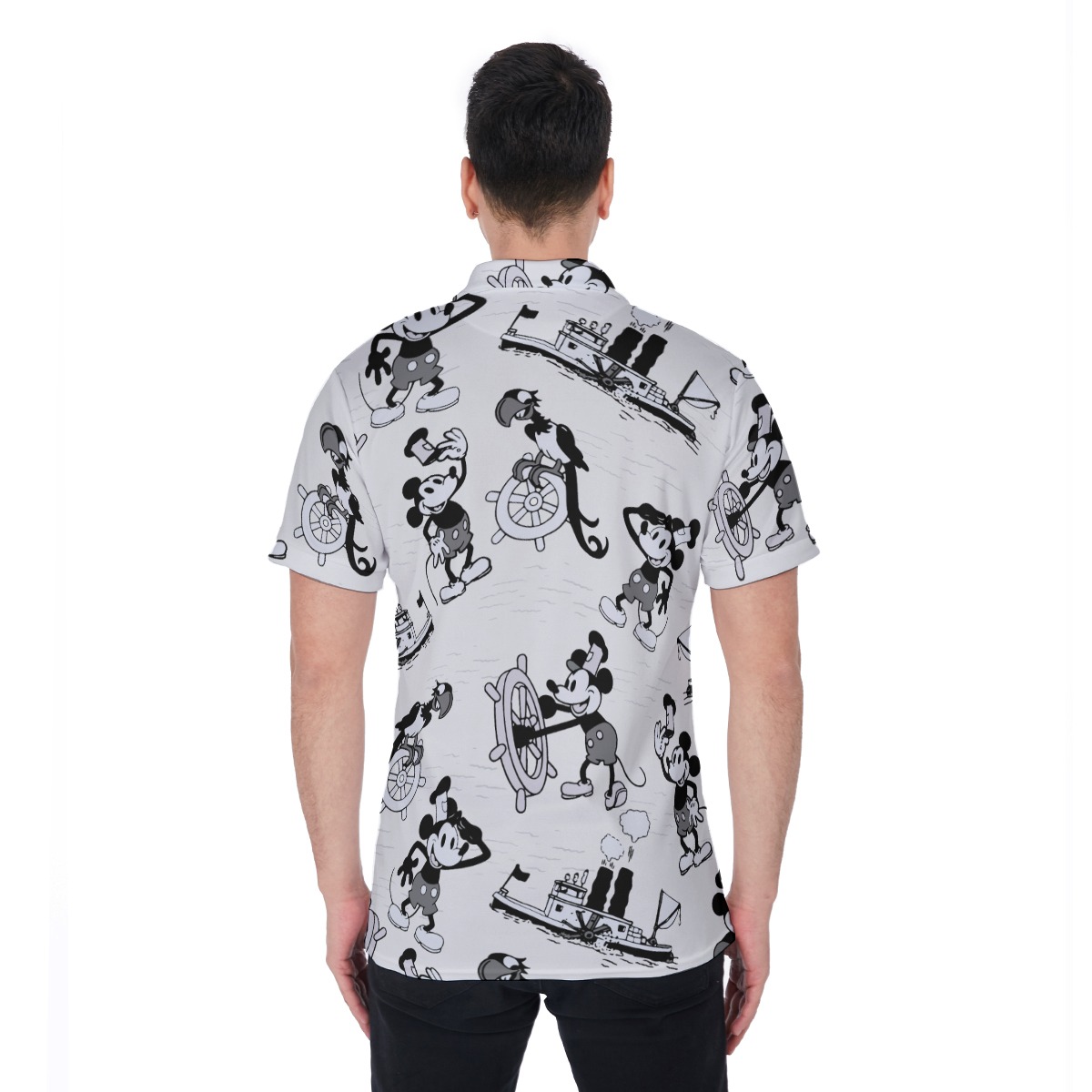 Steamboat Willie Mickey All Over Print Men's Polo Shirt