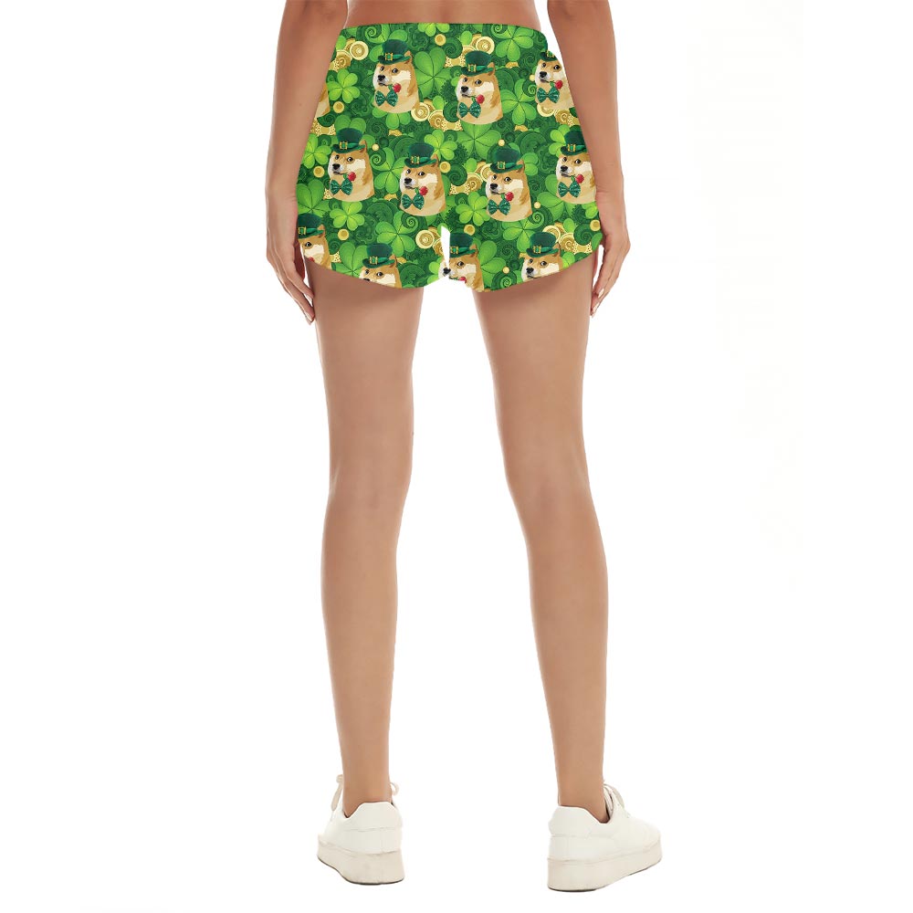 Women's Doge Meme Lucky Charm Beach Shorts For Patrick Day