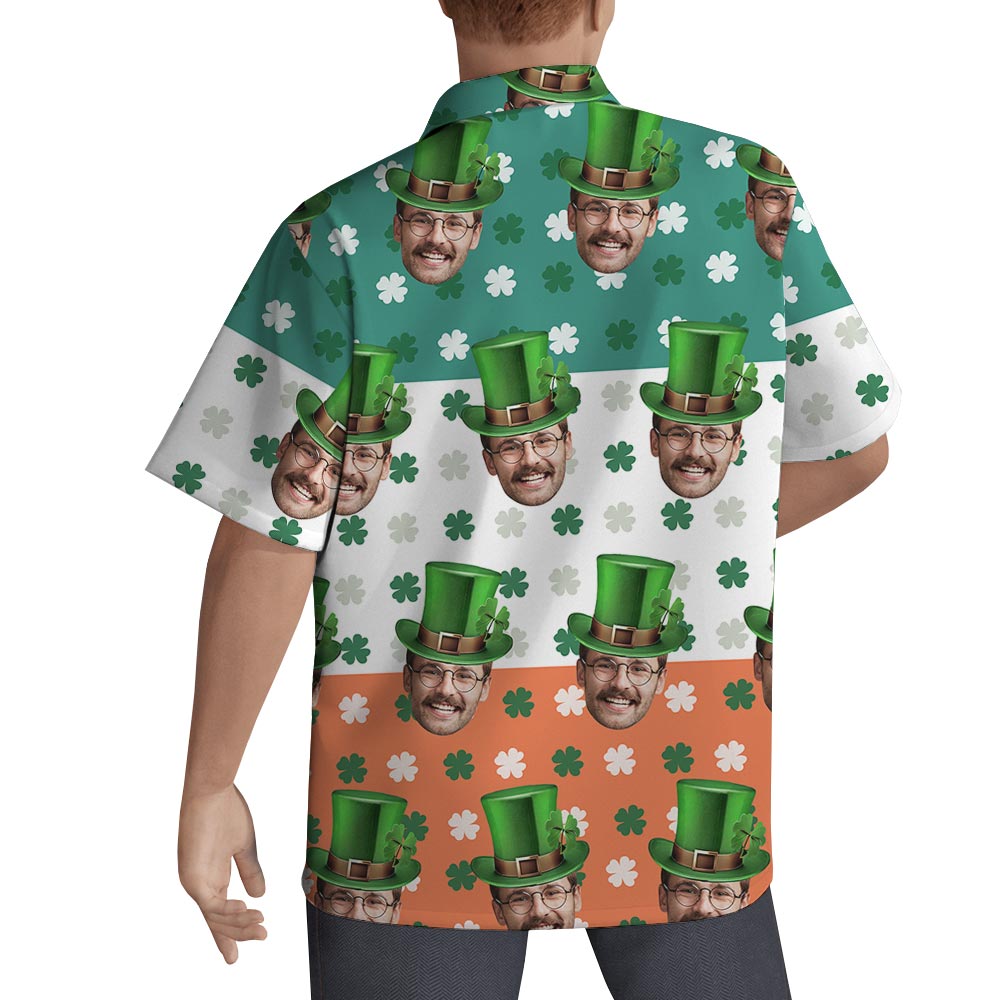 Funny Custom Face Saint Patrick Day Hawaiian Shirt
