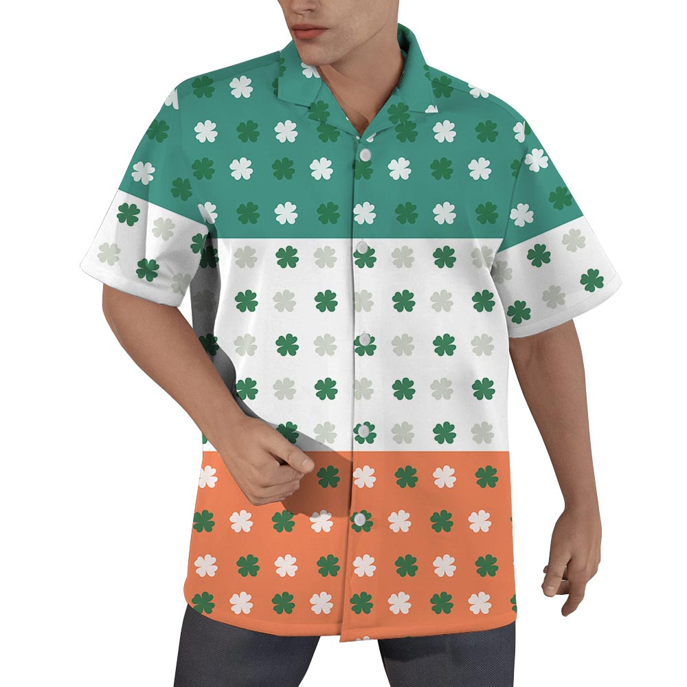 Saint Patrick's Day Luck Charm Button Up Hawaiian Shirt For Men - variant image 1