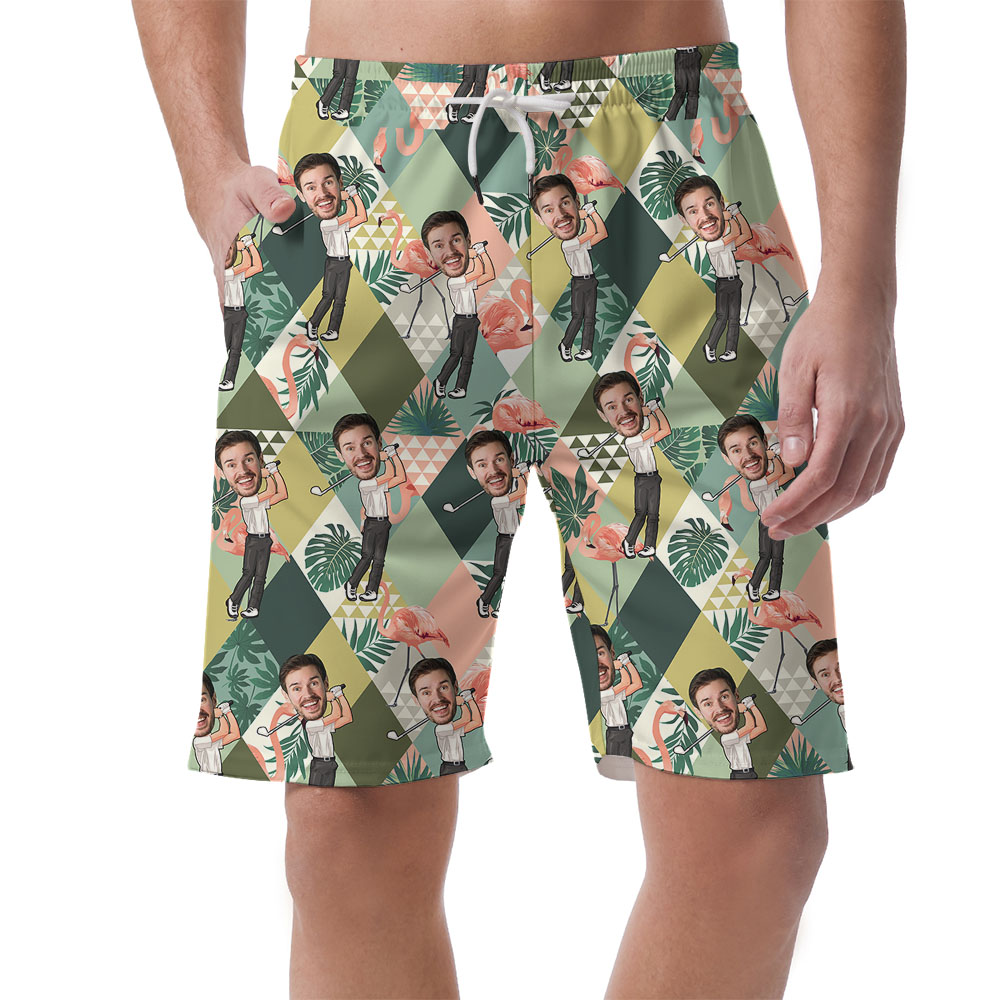 Cool Golfer Custom Photo Men's Shorts - variant image 1