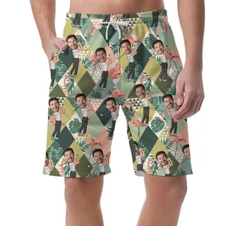 Cool Golfer Custom Photo Men's Shorts