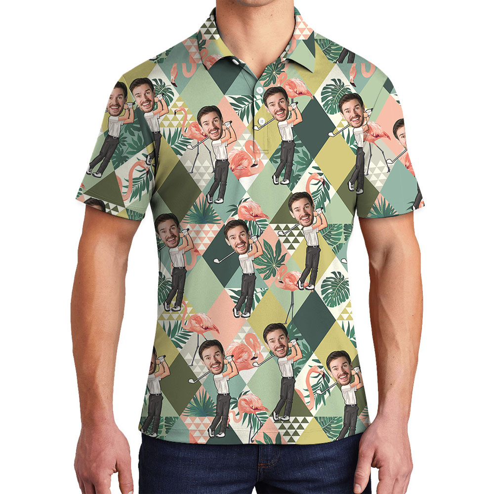 Custom Polo Shirts With Multiple Golfer Faces - variant image 1