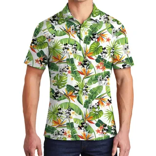 Mickey Steamboat Willie 1928 Tropical Hawaiian Polo Shirt