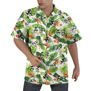 Cute Mickey Steamboat Willie Tropical Hawaiian Shirt