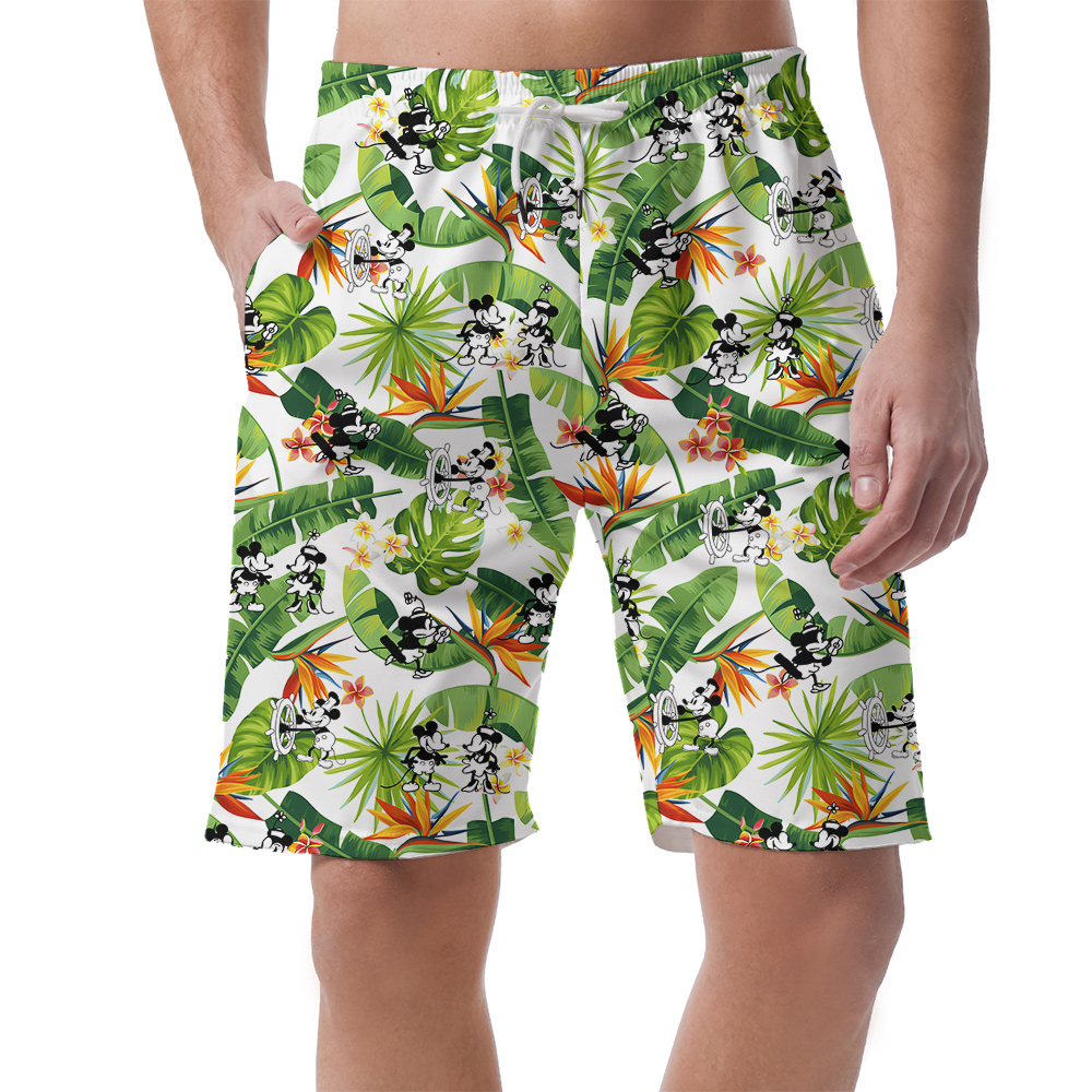 Cool Tropical Mickey Mouse Men's Hawaiian Beach Shorts - variant image 1