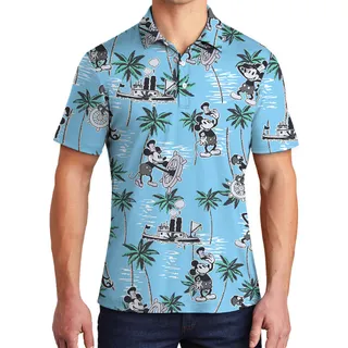 Men's Steamboat Willie Aloha Polo Shirt