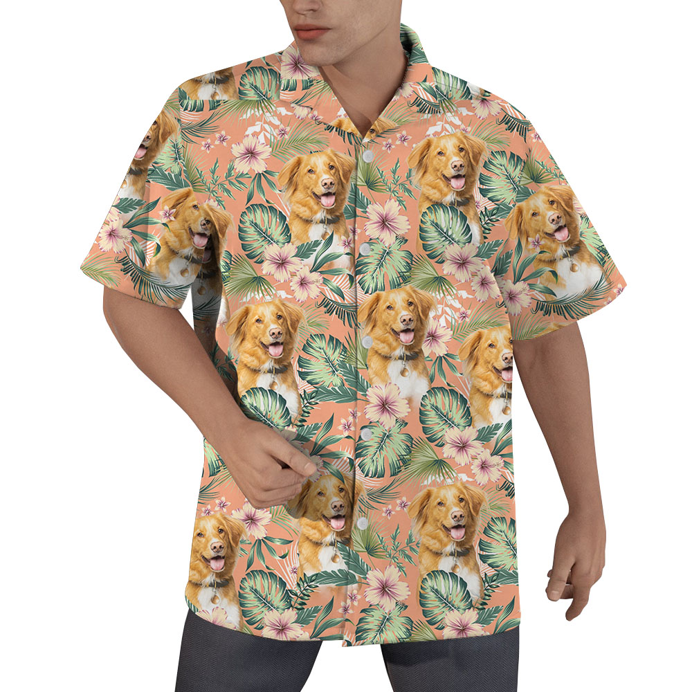 Custom Face Hibiscus Personalized Hawaiian Shirt - variant image 1